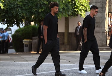 Renato Veiga llega al funeral de Diogo Jota y su hermano André Silva en la Igreja Matriz de Gondomar el 5 de julio de 2025 en Gondomar, Portugal.