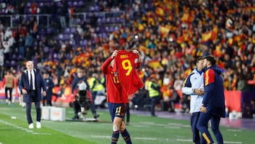 19/11/23 PARTIDO CLASIFICACION EUROCOPA 2024
SELECCION ESPAÑOLA 
ESPAÑA - GEORGIA
GOL 2-1 FERRAN TORRES HOMENAJE A GAVI ALEGRIA 


