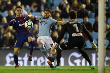 Sergi Gómez y Denis Suárez.