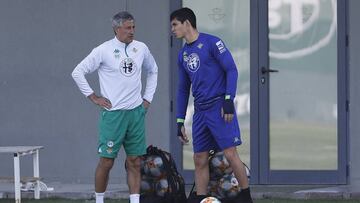 Seti&eacute;n y Mandi, durante un entrenamiento. 