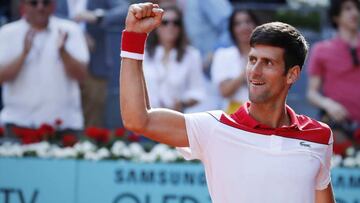 Partido entre Novak Djokovic y Kei Nishikori en el Mutua Madrid Open.
Madrid. 07/05/2018