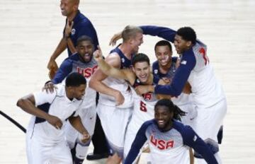 Estados Unidos celebra el título del mundial de basket.