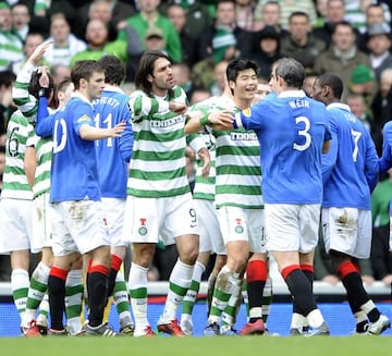 Partido entre Celtic y Rangers el 6 de febrero de 2011.