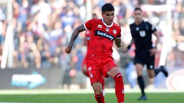 Futbol, Union La Calera vs Universidad de Chile.
Fecha 1, campeonato Nacional 2022.
El jugador de Union La Calera Erick Wiemberg es fotografiado durante el partido de primera division contra Universidad de Chile disputado en el estadio Nicolas Chahuan de La Calera, Chile.
06/02/2022
Andres Pina/Photosport
Football, Union La Calera vs Universidad de Chile.
First date, 2022 National Championship.
Union La Calera's player Erick Wiemberg is pictured during the first division match against Universidad de Chile held at the Nicolas Chahuan stadium in La Calera, Chile.
06/02/2022
Andres Pina/Photosport