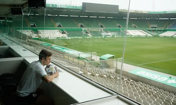 Saúl García en uno de los palcos privado de El Sardinero.