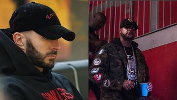 El jugador del Real Madrid, Karim Benzema y el rapero francés Booba.