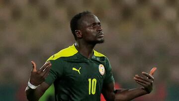 FILE PHOTO: Soccer Football - Africa Cup of Nations - Semi Final - Burkina Faso v Senegal - Ahmadou Ahidjo Stadium, Yaounde, Cameroon - February 2, 2022 Senegal's Sadio Mane reacts REUTERS/Thaier Al-Sudani/File Photo