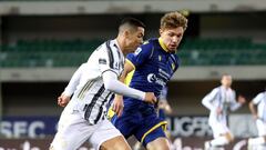 Partido de Serie A entre Hellas Verona y Juventus