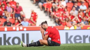 Muriqi se lamenta tras una ocasión de gol perdida