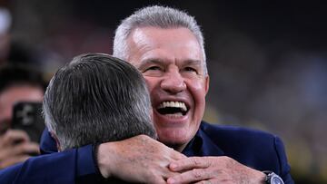 Miguel Herrera head coach of Costa Rica and Javier Aguirre head coach Mexico during the Group Stage - Group A match between Mexico vs Costa Rica as part of the 2025 CONCACAF Gold Cup at Allegiant Stadium, on June 22, 2025 on Las Vegas, Nevada, United States.