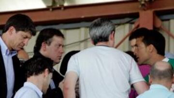 <b>ENCARADOS. </b>La polémica saltó después del encuentro.