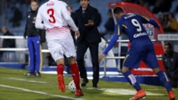 Unai Emery durante el partido entre el Getafe y el Sevilla.