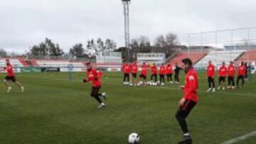 Augusto y Kranevitter ensayan en el once con vistas al Rayo