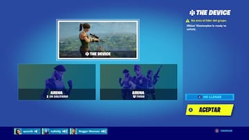 A las 19:25 aparece el modo de juego "The Device" (El Dispositivo)
