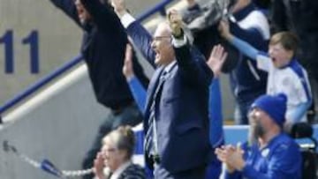 Claudio Ranieri durante su partido con el Southampton. 