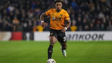 Adama Traor&eacute;, durante el partido que jug&oacute; con su equipo, el Wolverhampton, frente al Slovan de Bratislava.
 
 
 