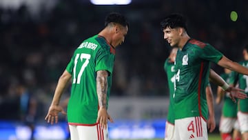  Roberto de la Rosa celebrates his goal 2-0 with Kevin Alvarez of Mexico during the game Mexico (Mexican National Team) vs Guatemala, corresponding to the Friendly match, at El Kraken Stadium, on June 7, 2023.

<br><br>

Roberto de la Rosa celebra su gol 2-0 con Kevin Alvarez de Mexico durante el partido Mexico (Seleccion Mexicana) vs Guatemala, correspondiente al Partido Amistoso de preparacion, en el Estadio El Kraken, el 7 de junio de 2023.