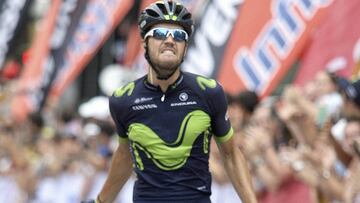 Jes&uacute;s Herrada festeja su victoria en el Campeonato de Espa&ntilde;a de Ciclismo que se ha disputado en Soria