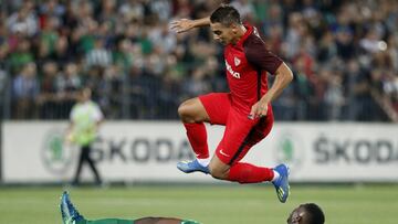 Ben Yedder, ante el Zalgiris. 