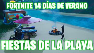 Fortnite Battle Royale - Desaf&iacute;o de 14 d&iacute;as de verano: baila en distintas fiestas de la playa