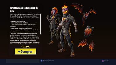 Fortnite: Pack de Leyendas de lava ya disponible