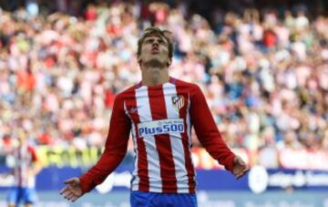 Griezmann se lamenta de una ocasión.