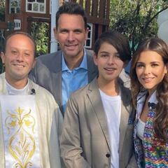 Así celebraron Grettell Valdez y Patricio Borghetti la primera comunión de su hijo