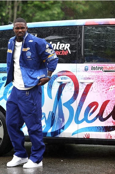 Marcus Thuram a la llegada a la concentración. 