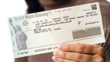 Cheque de estímulo vía Getty Images, 2020.
