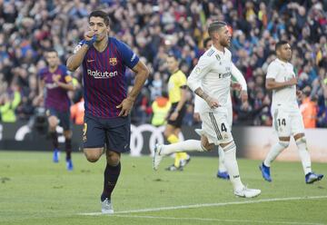 Luis Suárez celebrando el gol 2-0 de penalti 