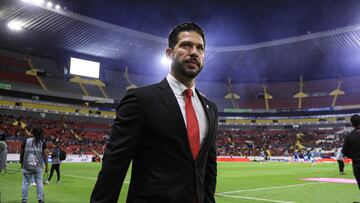 Benjamin Mora head coach of Atlas during the game Atlas vs Mazatlan FC, corresponding to Round 13 of the Torneo Apertura 2023 of the Liga BBVA MX, at Jalisco Stadium, on October 20, 2023.
<br><br>
Benjamin Mora director tecnico de Atlas durante el partido Atlas vs Mazatlan FC, correspondiente a la Jornada 13 del Torneo Apertura 2023 de la Liga BBVA MX, en el Estadio Jalisco, el 20 de Octubre de 2023.