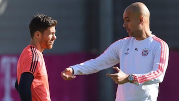 Xabi Alonso y Guardiola, en su etapa en el Bayern.