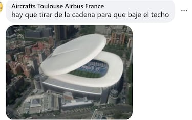 El techo del Bernabéu, protagonista de los memes de Primera