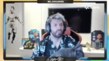 El hijo de Agüero lo complica en pleno directo: "¿Papá de qué equipo eres?"