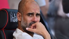 El t&eacute;cnico espa&ntilde;ol del Manchester City, Pep Guardiola, durante un partido.