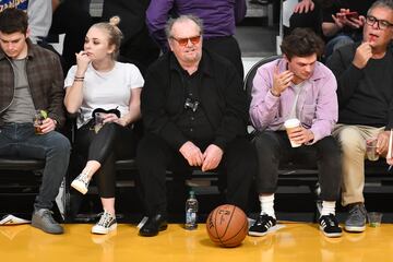 Jack Nicholson seguidor de Los Angeles Lakers.