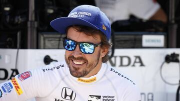 Fernando Alonso en Indy. 