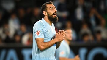 Borja Iglesias durante un partido de LaLiga EA Sports con el Celta.