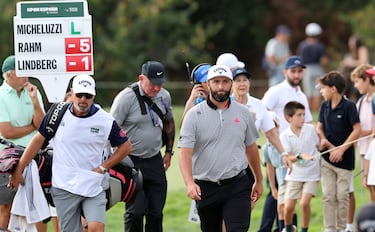 Jon Rahm durante la jornada de hoy. 