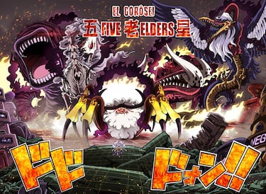 ‘One Piece’ 1.110 muestra el verdadero aspecto de los Cinco Ancianos, los demonios del Gorosei