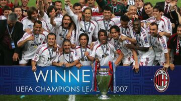 El conjunto italiano conquistó por última vez la Champions League en 2007. edición en la que derrotaron al Liverpool en la revancha de Estambul. 