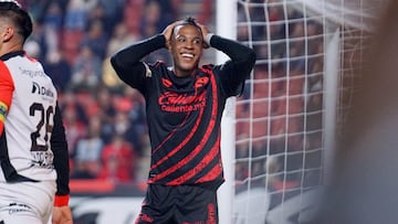 Jhojan Julio Palacios of Tijuana during the 11th round match between Tijuana and Atlas as part of the Liga BBVA MX, Torneo Clausura 2025 at Caliente Stadium, on March 09, 2025 in Tijuana, Baja California, Mexico.