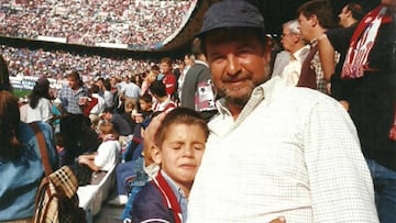 &Aacute;lvaro Morata, de ni&ntilde;o con su padre en el Vicente Calder&oacute;n