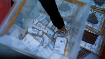 Boletas del Instituto Nacional Electoral (INE) para la elecciones en México.