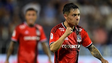 Futbol, Liverpool vs Colo Colo.
Partido amistoso 2024.
El jugador de Colo Colo Cristian Zavala celebra su gol contra contra Liverpool durante el partido amistoso realizado en el estadio Luis Franzini.
Montevideo, Uruguay.
22/01/2024
Dante Fernandez/Focouy/Photosport
Football, Liverpool vs Colo Colo.
Friendly macth 2024 .
Colo Colo’s olo Colo’s player Cristian Zavala celebrates afer scoring scores against Liverpool during a friendly match at the Luis Franzini stadium.
Montevideo, Uruguay.
22/02/2024
Dante Fernandez/Focouy/Photosport