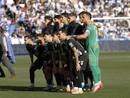 Once del Malaga en Riazor.