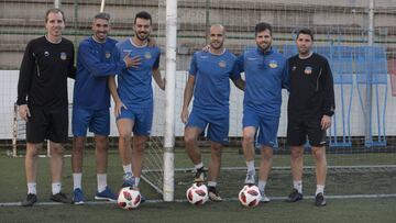 Los jugadores del Sant Andreu que jugaron contra el Atlético.