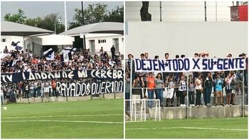 Esta mañana, los barristas le cantaron a su equipo y también dedicaron una que otra canción en contra de Tigres.