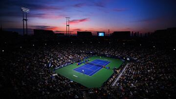 TORONTO, ON - AUGUST 8: Max Purcell of Australia serves against Felix Auger-Aliassime of Canada during Day Two of the National Bank Open, part of the Hologic ATP Tour, at Sobeys Stadium on August 8, 2023 in Toronto, Canada. Vaughn Ridley/Getty Images/AFP (Photo by Vaughn Ridley / GETTY IMAGES NORTH AMERICA / Getty Images via AFP)