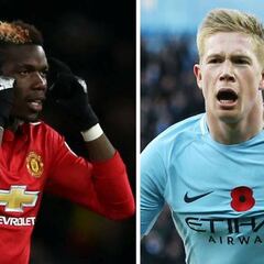 De Bruyne y Pogba se enzarzan antes del derbi de Manchester
